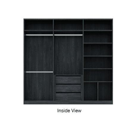 ชุดห้องนอน + ที่นอน PVC 6 ฟุต WISDOM DESIGN FURNITURE รุ่น ROYAL สีแอชเกรย์/กลอสซี่เกรย์_2